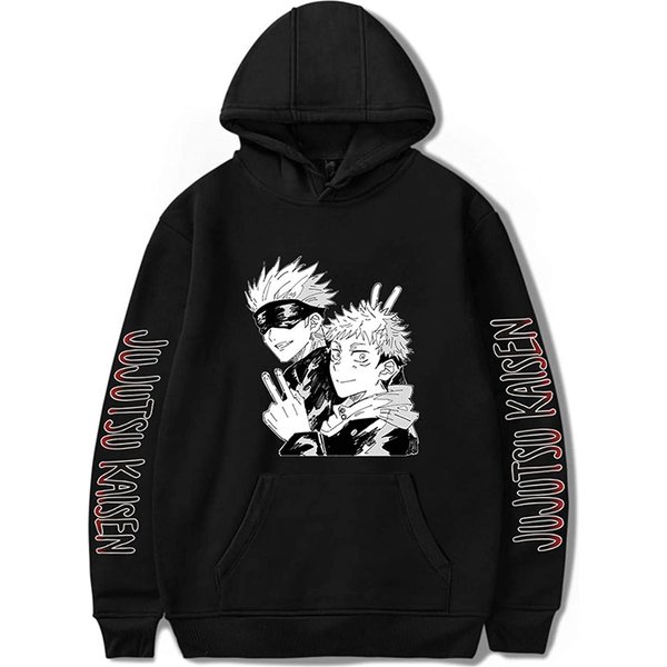 Jujutsu Satoru Hoodie Yuji Itadori Cosplay Costume Long Sleeve Sweatshirt Pullover With Pockets-image