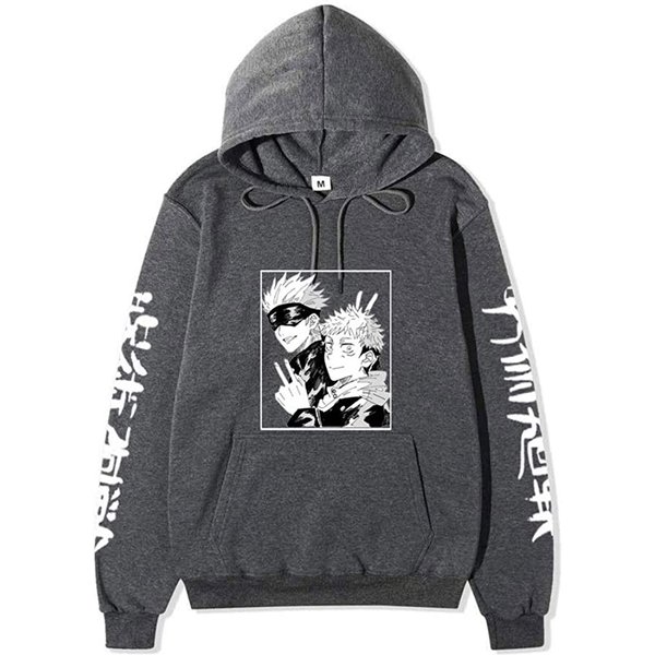 Jujutsu Kaisen Hooded Sweatshirts Anime Jujutsu Kaisen Graphic Hoodie Gojou Itadori Yuji Pullover Top For Unisex-image