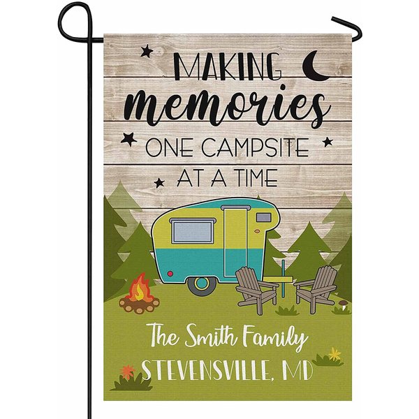 Personalized Making Memories One Campsite At A Time Garden Flag-image