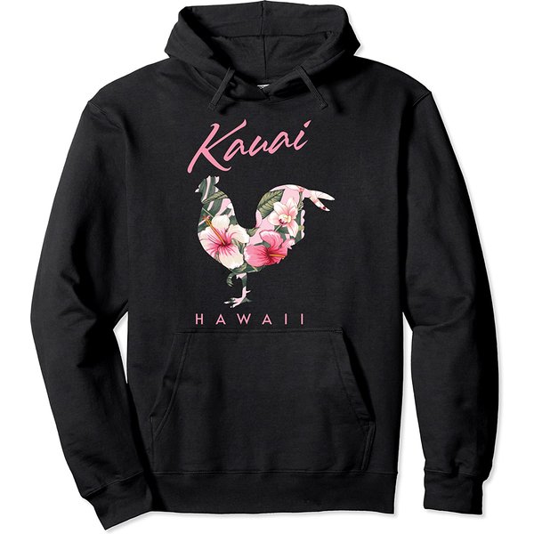 Kauai Hawaii Flower Hibiscus Chicken Lover Souvenir Pullover Hoodie-image