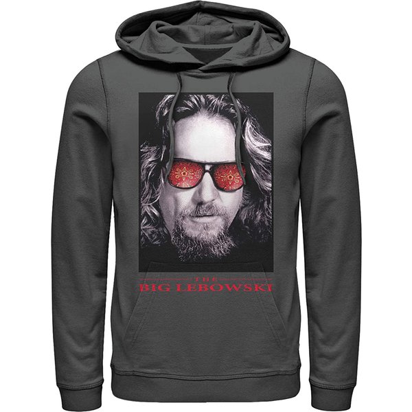 Fifth Sun Men's The Big Lebowski The Dude Sunglasses Poster Pull Over Hoodie-image
