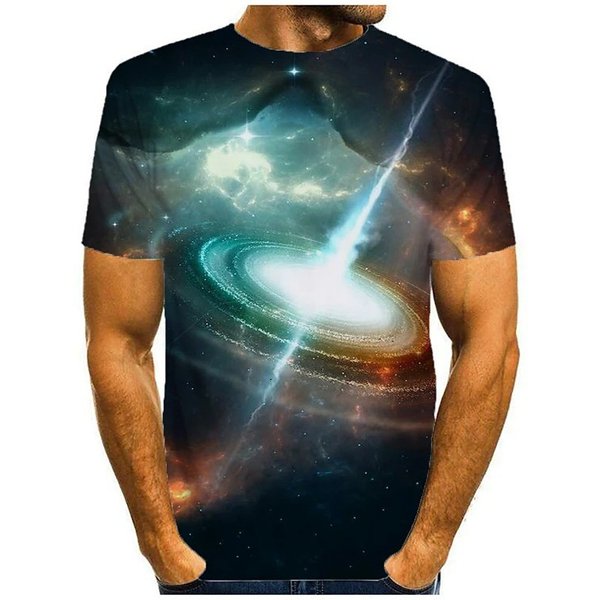 Men T Shirt 3D Print Graphic Short Sleeve Daily Tops-image