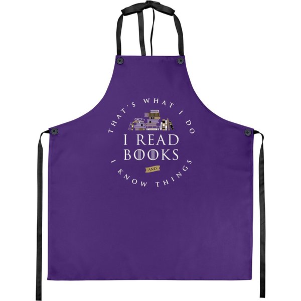 That's What I Do I Read And I Know Things Book Lover Apron-image
