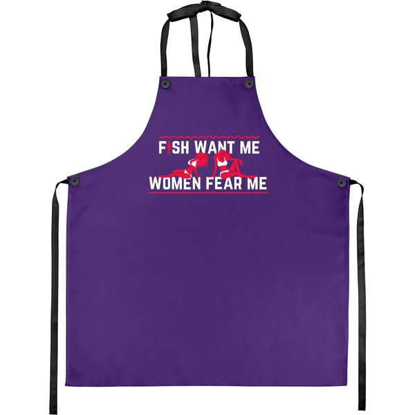 Fish Want Me, Fear Me Apron-image