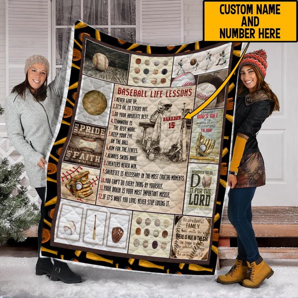 Baseball Life Lessons Quilt-image