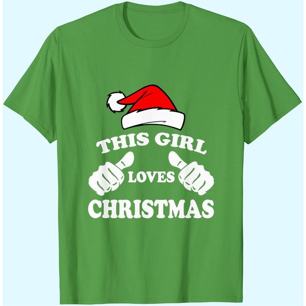 This Girl Loves Christmas Fitted Scoop T-Shirts-image
