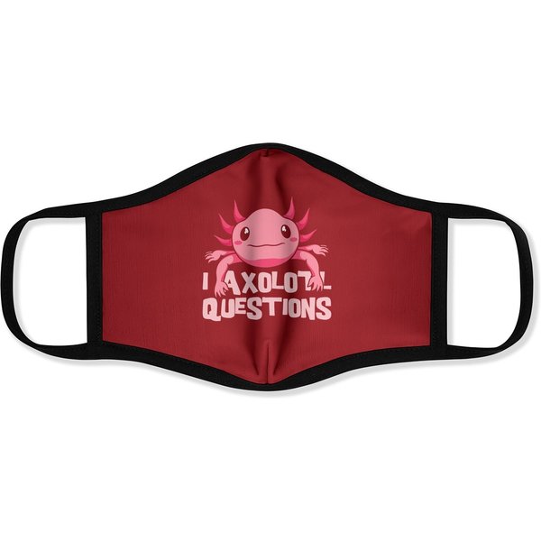 I Axolotl Questions Mexican Amphibian Animal Face Mask-image