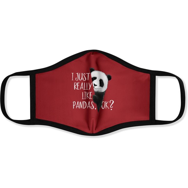 I Just Really Like Pandas, Ok? Cute Bear I Love Panda Face Mask-image