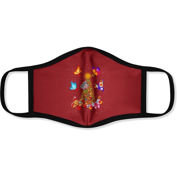 Butterfly Christmas Tree Face Masks-image