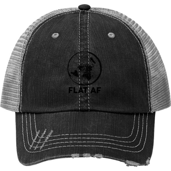 Flat Earther Trucker Hat Conspiracy Theory Society Af World Gift-image