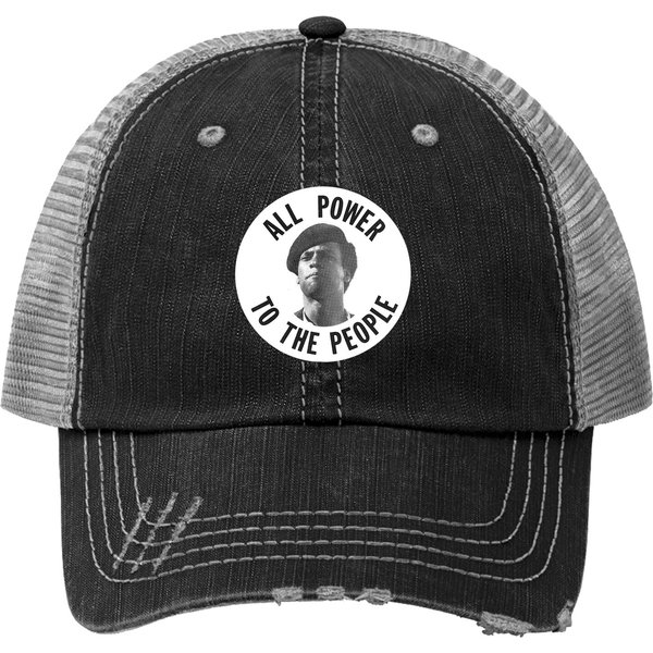 Huey Newton All Power To The People Black History Print Trucker Hat-image