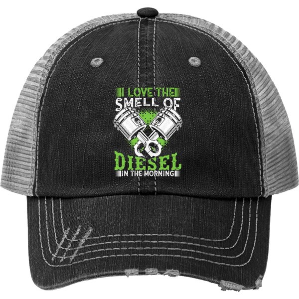 I Love The Smell Of Diesel In The Morning Truck Driver Trucker Hat-image