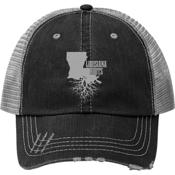 Louisiana Roots Vintage Usa Patriotic Pride State Trucker Hat-image