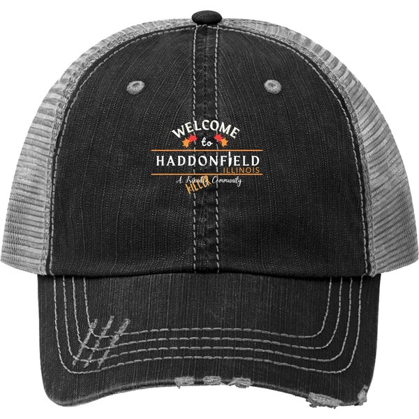Welcome To Haddonfield Halloween Horror Print Trucker Hat-image