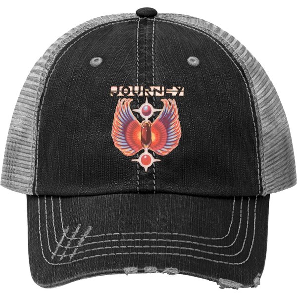 Journey Rock Band Music Group Colored Wings Logo Print Trucker Hat-image