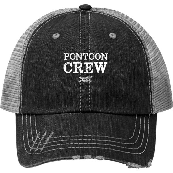 Boat Gifts Pontoon Crew Pontoon Captain Print Trucker Hat-image