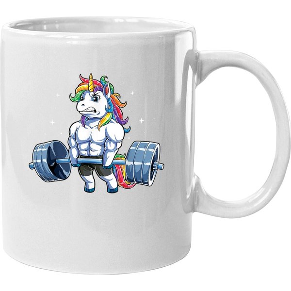 Unicorn Weightlifting Coffee. Mug Deadlift Fitness Gym Mug-image