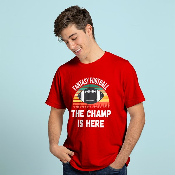 Football Draft Day, The Champ Is Here T-Shirt-image