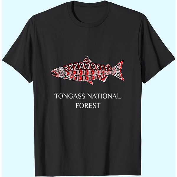 Tongass National Forest, Alaska Native American Coho Salmon T-Shirt-image