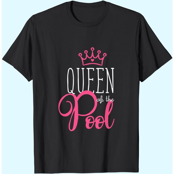 Swimmer Queen Of The Pool Swimming Quote T Shirt-image
