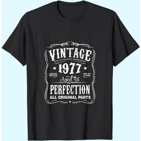 Vintage Made In 1977 46St Birthday T Shirt-image