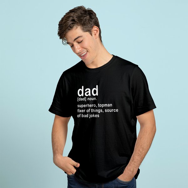 Dad Definition Super Hero Dictionary Fathers Day T-Shirt-image