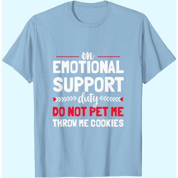 Human Emotional Support Do Not Pet Funny Service Dog Humor T-Shirt-image