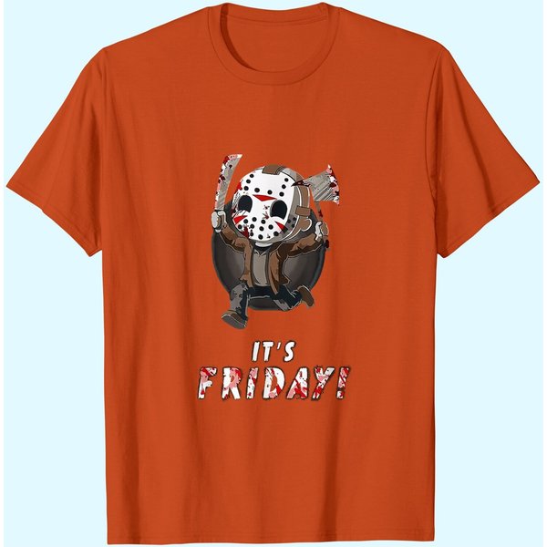 It's Friday 13Th Funny Halloween Horror Movie Humor T-Shirt-image