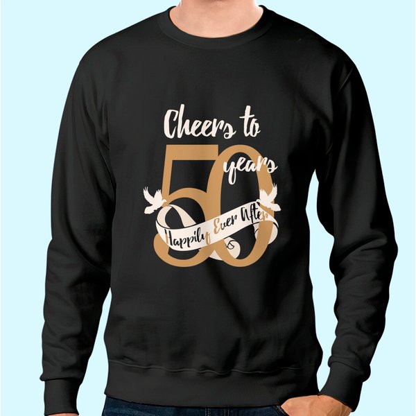 50Th Wedding Anniversary Sweatshirt Gift For Couples-image