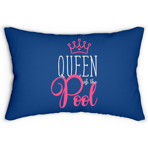 Swimmer Queen Of The Pool Swimming Quote Lumbar Pillow