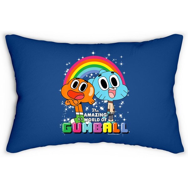 Cn The Amazing World Of Gumball & Darwin Rainbow Portrait Lumbar Pillow-image