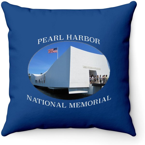 Pearl Harbor National Memorial Uss Arizona Image Throw Pillow-image