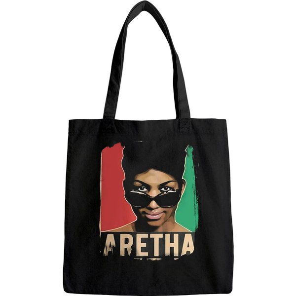 Aretha Franklin Tote Bag Men's Classic Short Sleeve Tees Tote Bag Tops-image