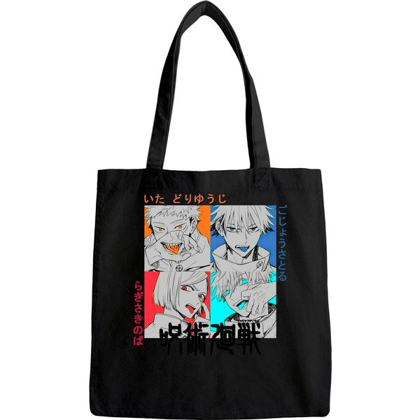 Jujutsu Kaisen Figure Tattoo Anime Graphic Tote Bag-image