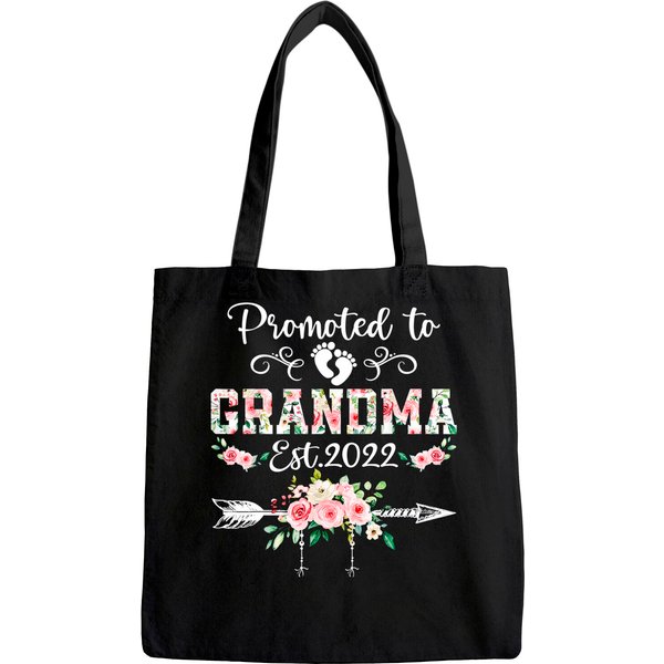 Promoted To Grandma Floral Leveled Up To Grandma Tote Bag