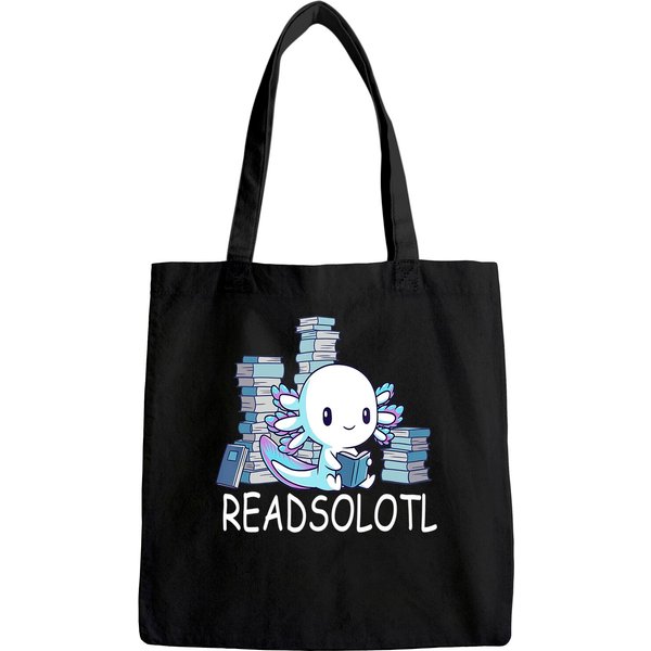 Readsolotl Axolotl Reading Fish Books Lizard Tote Bag