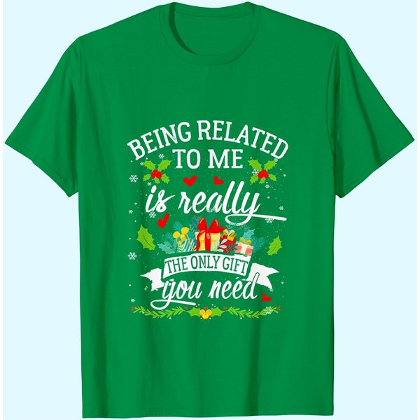 Being Related To Me Funny Christmas Family Pajamas Classic T-Shirts-image