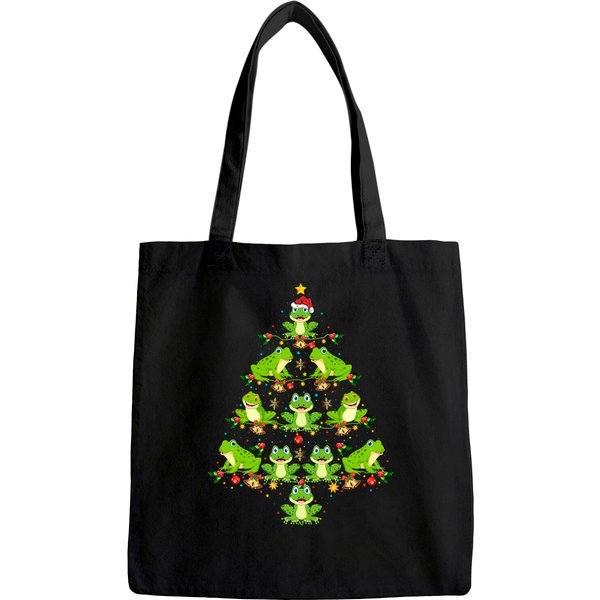 Frog Christmas Tree Gift Christmas Frog Tote Bag-image
