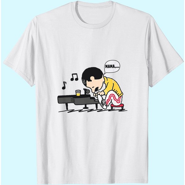 Mama Schroeder Playing Piano Freddie Mercury T Shirt-image