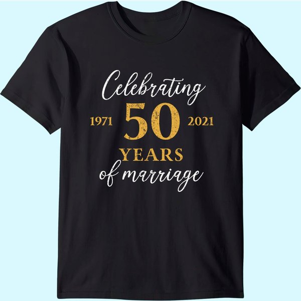 1971 Celebrating 50Th Wedding Anniversary Men's T-Shirt-image