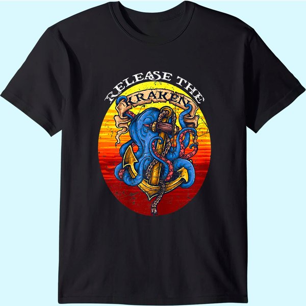 Vintage Kraken T-Shirt - Release The Sea Monster-image