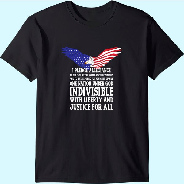 Pledge Allegiance To The Flag Usa T-Shirt-image
