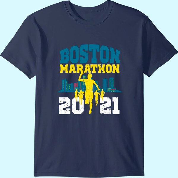 Boston 2021 Marathon Runner 26.2 Miles T-Shirt-image