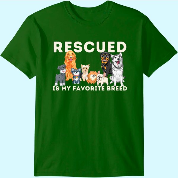 Rescued Is My Favorite Breed - Animal Rescue T-Shirt-image