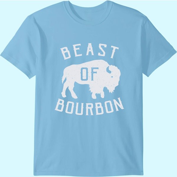 Beast Of Bourbon Drinking Whiskey Design Bison Buffalo Party T-Shirt-image