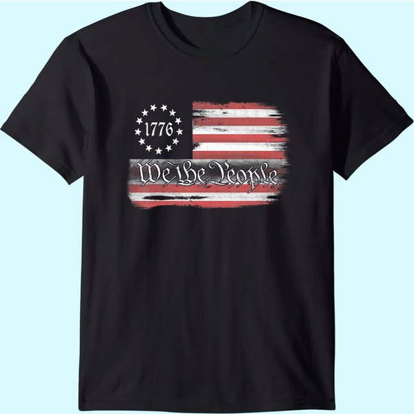 Betsy Ross Flag 1776 We The People T Shirt-image