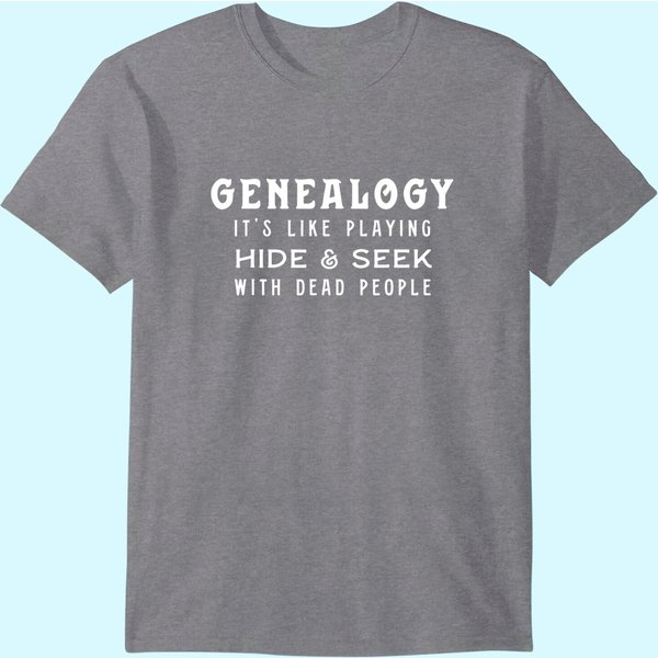 Men's Genealogy Shirt, Playing Hide & Seek, Genealogist Gift T-Shirt-image