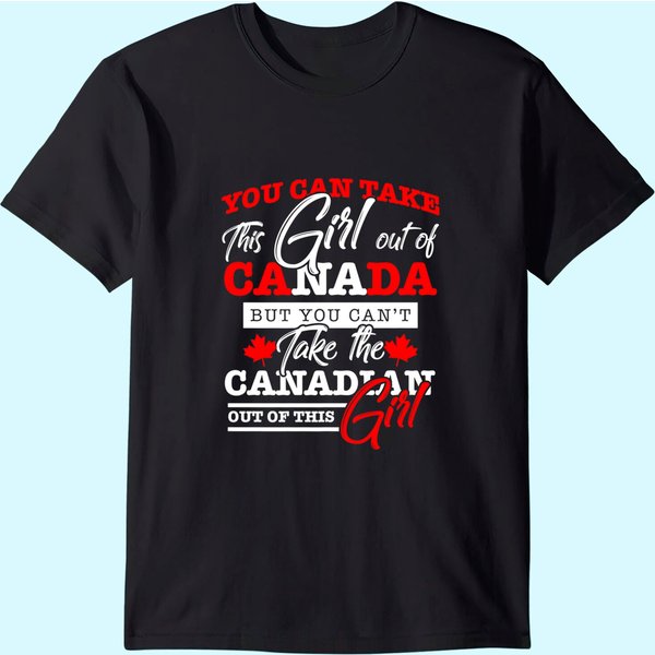 Canadian Girl Women Gifts Maple Leaf Canada T-Shirt-image