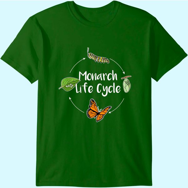 Monarch Life Cycle - Butterfly Caterpillar Gift T-Shirt-image