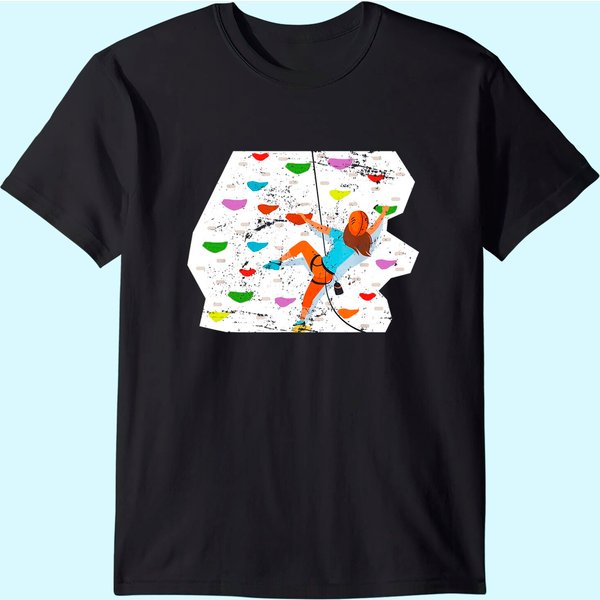 Rock Mountain Climber Women Girls Gift Idea Climbing T-Shirt-image